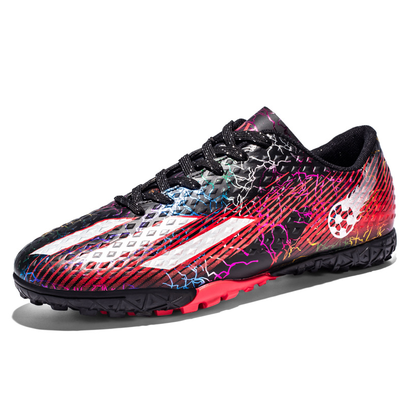 Nuevos zapatos de fútbol Messi transfronterizos al por mayor entrenamiento de entrenamiento de carreras TF largo de clavos jóvenes fábrica directa