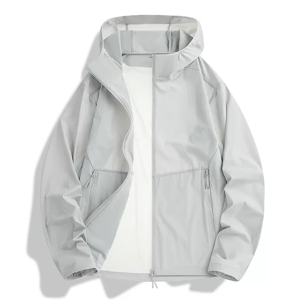 Thin Hooded Windbreaker Sun Protection Clothing for Couples Summer 2025 Ice Silk Breathable New Style Breathable Lightweight Jacket