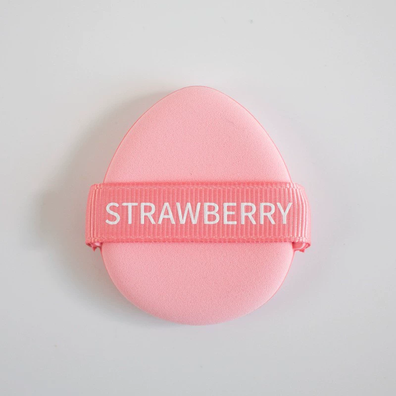 Powder Puff (Guo Xiao Niu) Strawberry Cushion — Dual-Use Dry & Wet, Super-Soft Strap