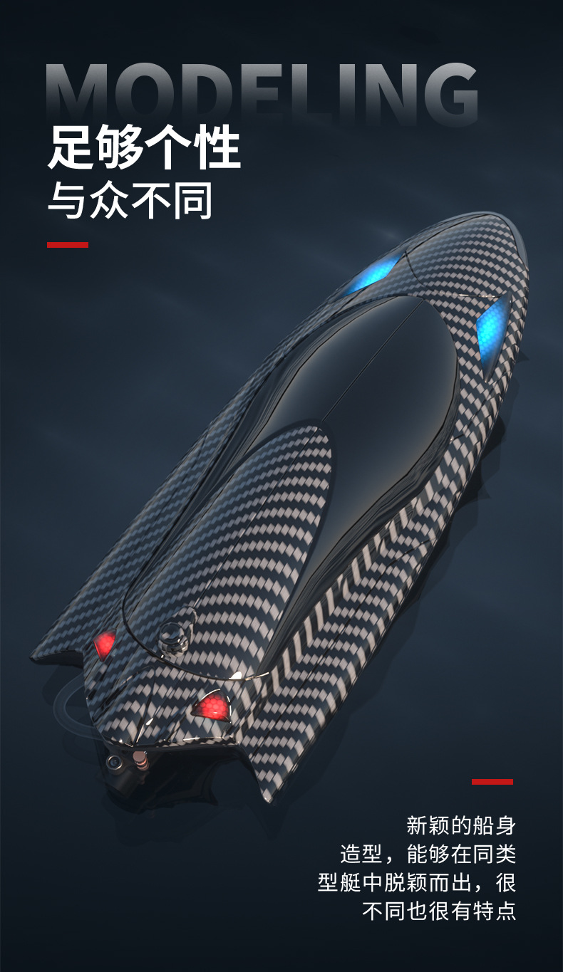 Title 8, Remote-control high-speed racing boat water toy...