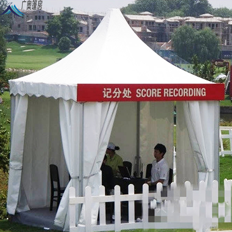 tent体育赛事尖顶四角遮阳帐篷大型户外活动铝合金PVC展会锥顶篷
