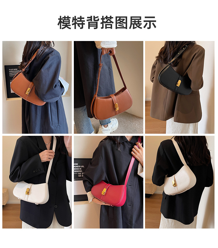 Borsa sotto le ascelle strutturata moda urbana semplice 2023 Borsa a tracolla borsa a tracolla da donna versatile autunno nuovo temperamento_voghion.com