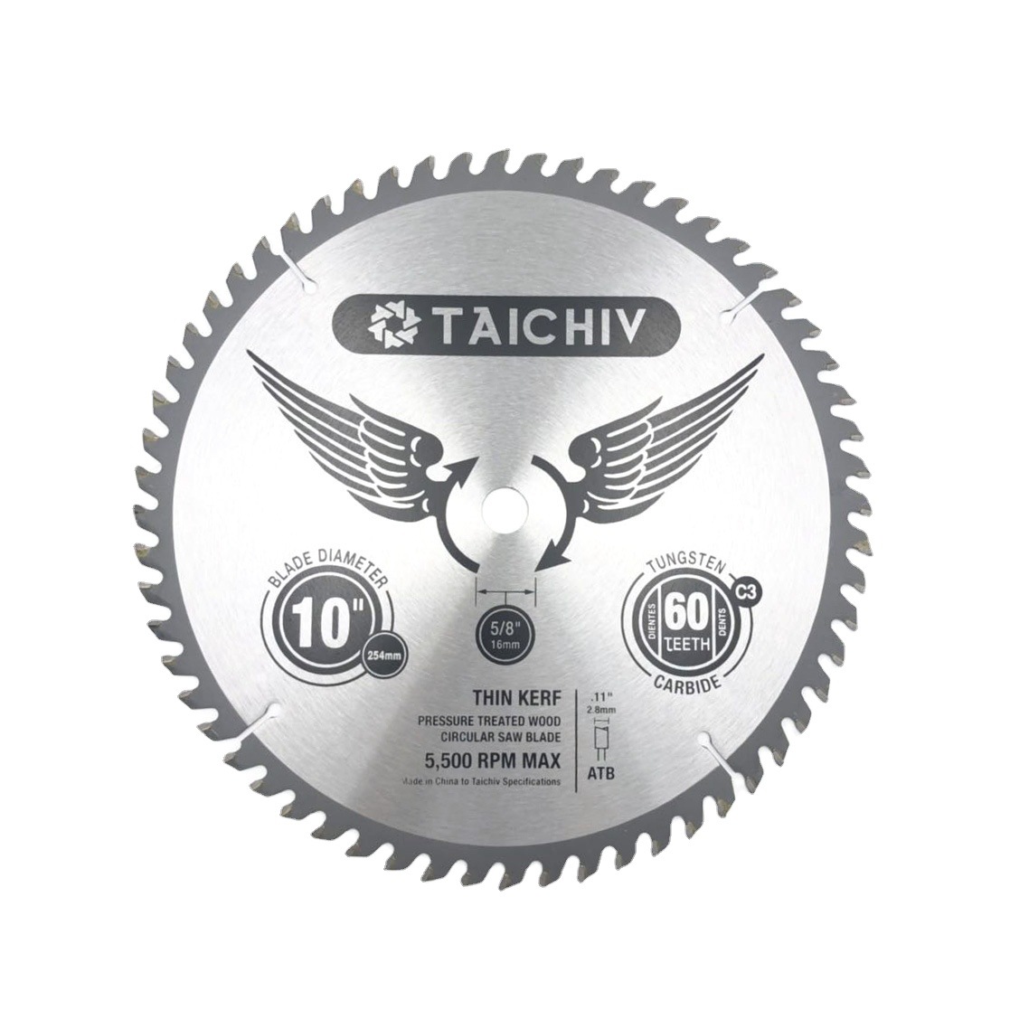 胜利TAICHIV10寸60齿合金锯片角磨机切割片木工锯片磨光机切木锯