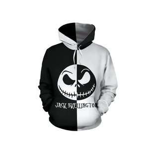 �羳�ڰ�ƴɫ�ܿ����t Jack Skellington3D ӡ���Bñ�l�����l
