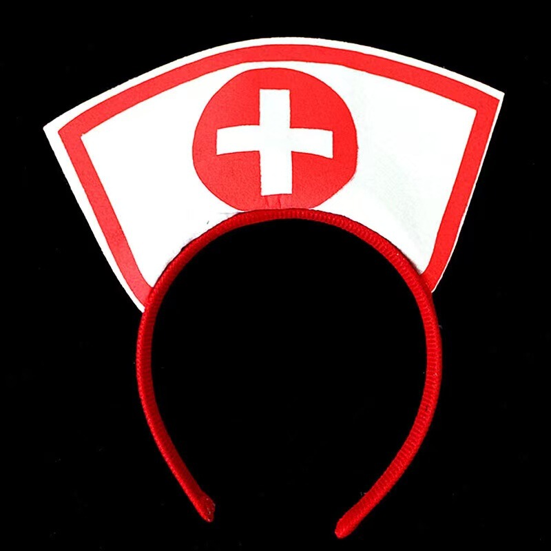 Halloween cross-border nurse hat headband party toy costume performance costume prop role-playing headband