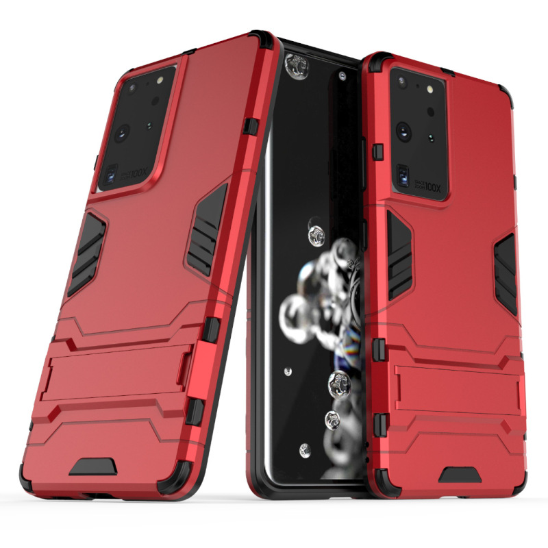 For Samsung A12 Iron Man bracket phone case M51 all-inclusive drop-proof 2-in -1 PC case A21S protective cover