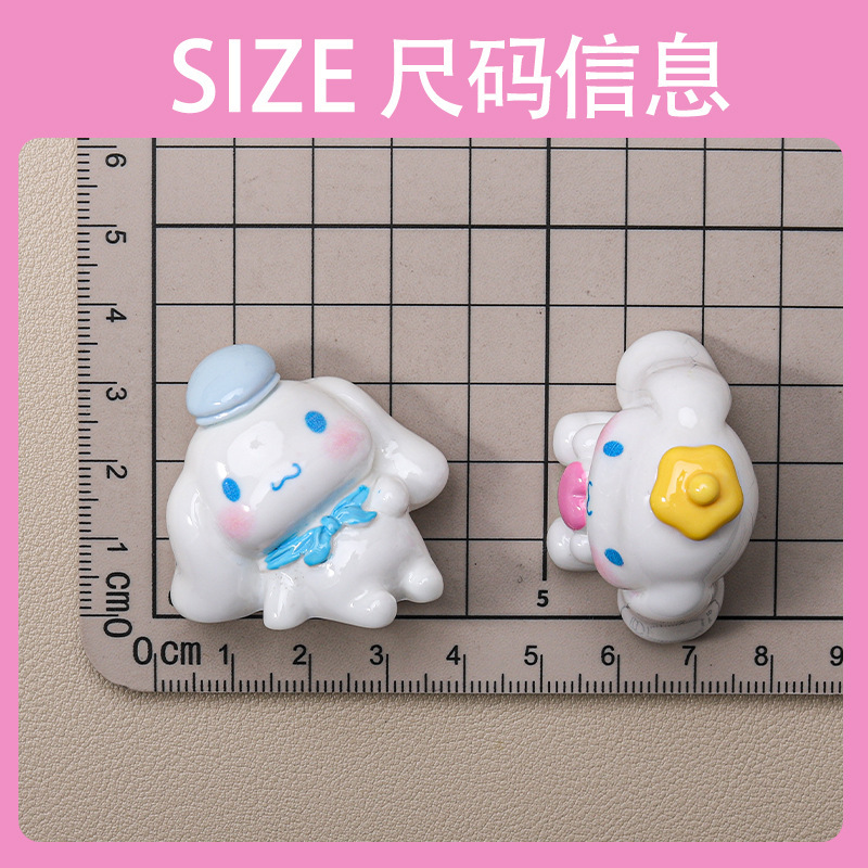 大きな耳の犬の赤ちゃん diy 漫画クリーム接着剤手作りペンダントキーホルダーバックル素材樹脂アクセサリー装飾品人形|undefined
