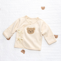 【Wholesale Specialty Chain】Newborn Baby Pure Cotton Clothes Baby Belly Protection Half Back Shirt Newborn Backless Shirt Monastic robes