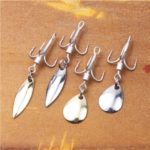 Luya strengthened swivel three-hook, rotating sequin three-hook, bearing swivel gold and silver dumb tin ordinary hook for sea fishing