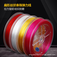 盒装0.6mm丝状日本扁形弹力线串珠穿手链线皮筋佛珠耐磨水晶手绳