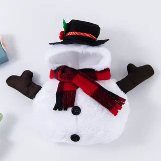 宠物圣诞节搞笑衣服搞怪狗狗雪人变身装泰迪八哥猫咪圣诞围巾雪人