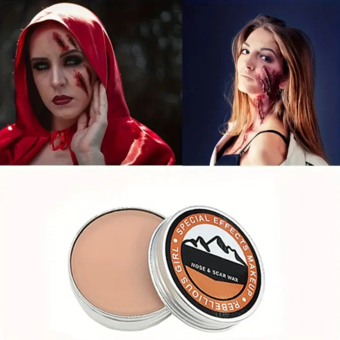 Movie makeup skin wax Halloween knife scar mouth skin wax scar pad nose covering eyebrows shaping skin wax