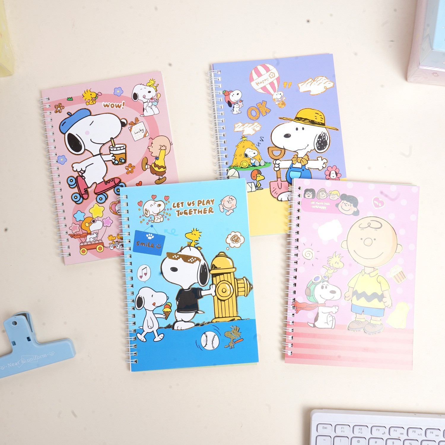 Cuaderno Espiral Dibujos Animados de Giro Horizontal para Estudiantes