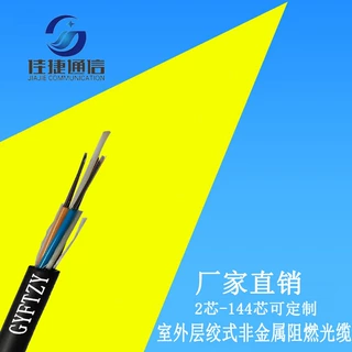 4芯8芯24芯非金属加强件层绞式阻燃光缆GYFTZY室外单模户外光纤线