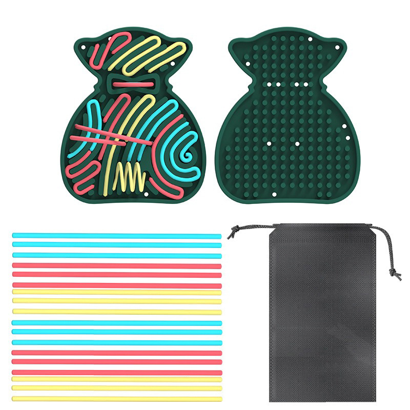 Amazon Hot Sale Sensory Kids Board serie de Navidad jarre niños puzzle silicona tablero libre de BPA