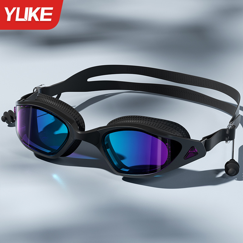 Set de Gafas de Natación de Policarbonato, Impermeable y Antiempañante