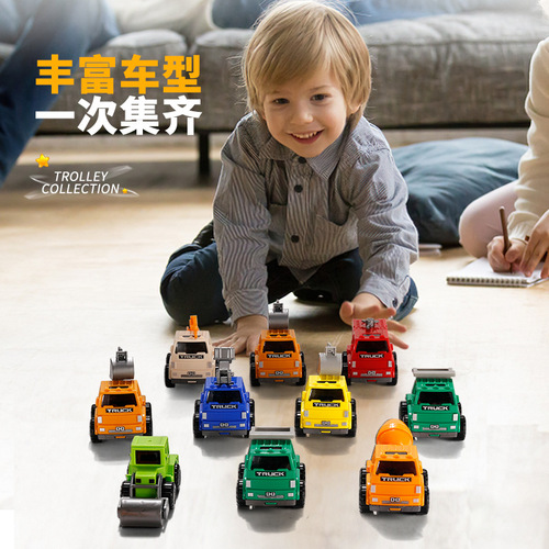 Children's engineering fleet simulation model aerospace rocket storage parking lot set boy toy car wholesale