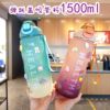 new pattern Gradient Plastic cup capacity 1.5L bounce Straw cup motion kettle outdoors Bodybuilding Cross border Electricity supplier