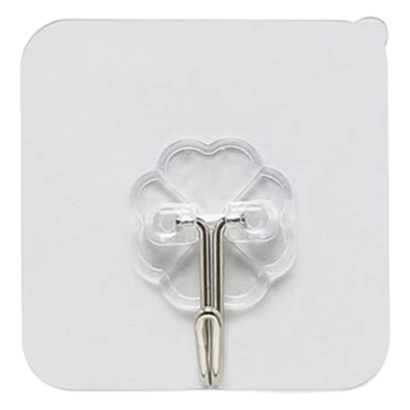 Gancho gancho adhesivo súper al por mayor transparente sin costuras potente ventosa de cocina baño doméstico de plástico fila gancho para ropa