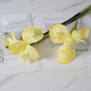 Flores de simulación 2 iris pintura al óleo de flores de boda de Alice flores de seda del salón de la boda props de disparo flores falsas celebridades en línea