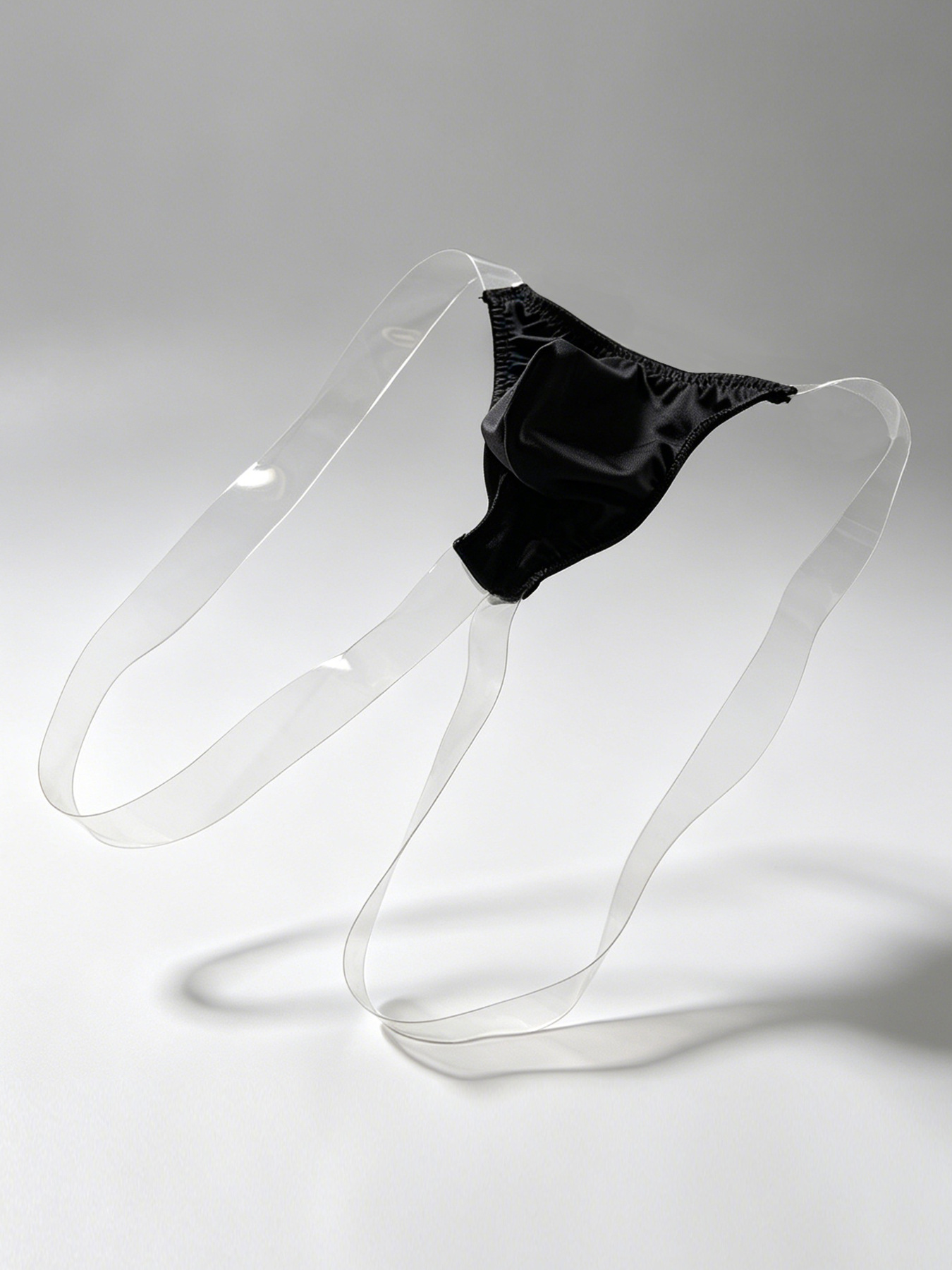 Pantalones de hombre de seda de hielo, cinturón transparente, delgada U convexa, cintura baja transpirable, pantalones jóvenes sexuales transfronterizas, verano image 6