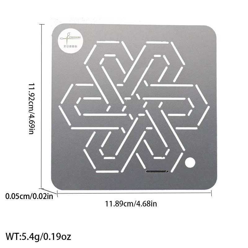 Línea presionando Plantilla de bordado plantilla patrón de ciruela bambú acolchado tablero de dibujo plantilla de bordado herramienta de patchwork