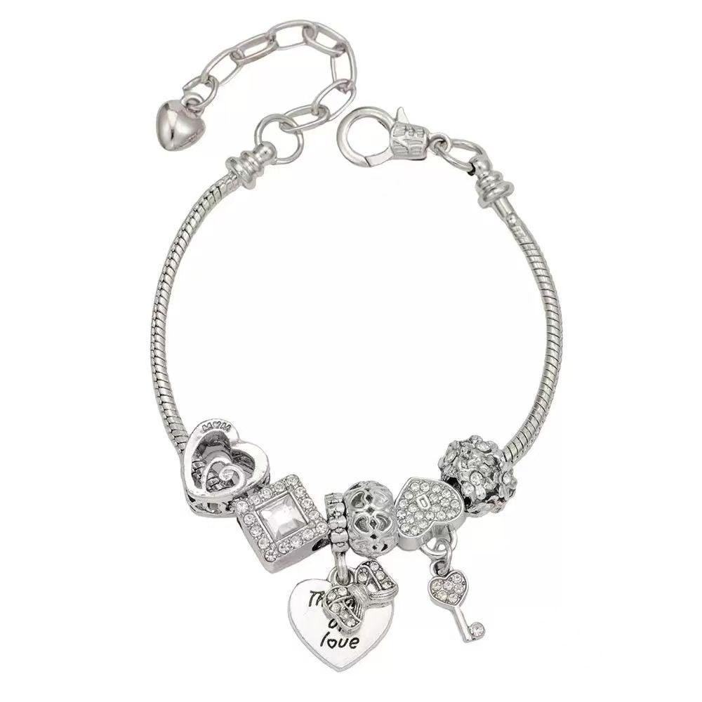 Bracciale con perle a cuore angelo donna stile nicchia diy_voghion.com
