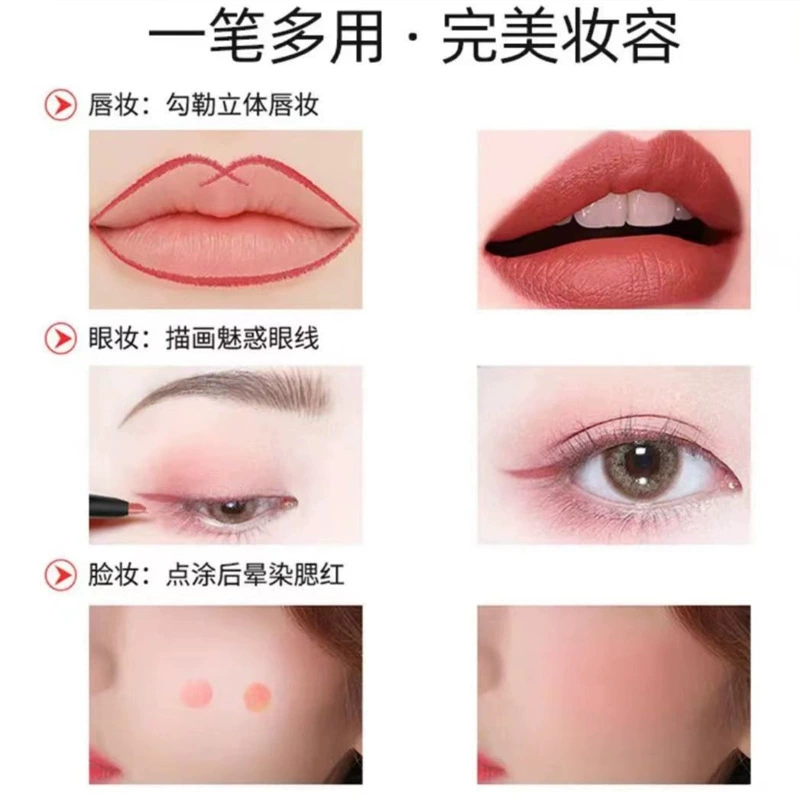 Double-sided lipstick, lip pencil, matte makeup primer, long-term effect