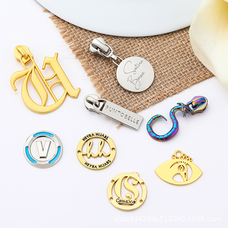 小熊兔子金属标英文字母带手工缝纫装饰印刷铭牌标牌锌合金定制