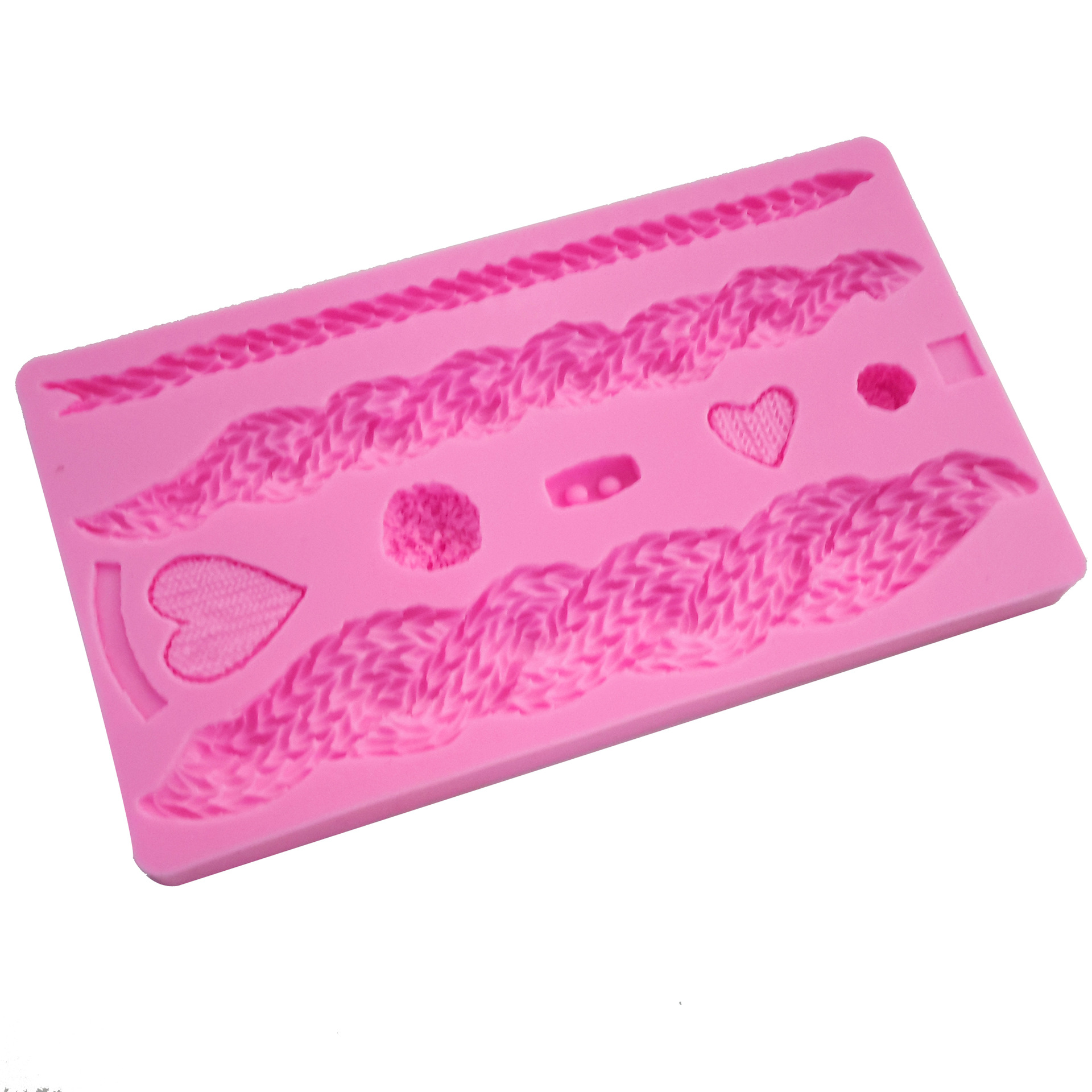 Fondant molde de silicona molde de chocolate ritmo seco todo partido cuerda de cáñamo cinturón de borde estándar europeo de silicona de grado alimenticio