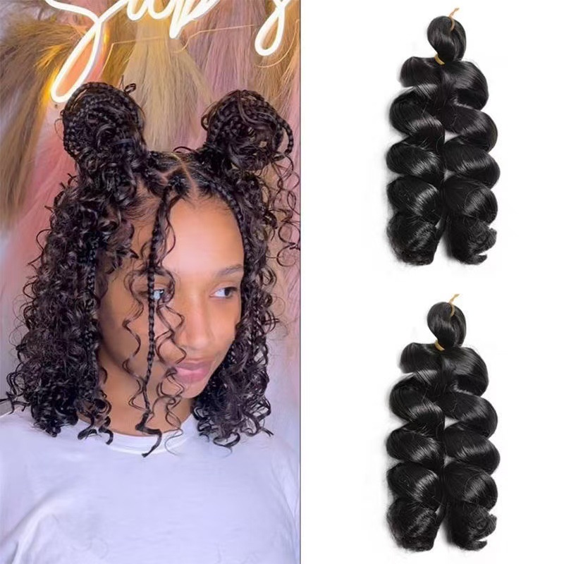 Fábrica directa de 12 pulgadas French Loose Curl Crochet Hair nuevo estilo de cabello de crochet africano