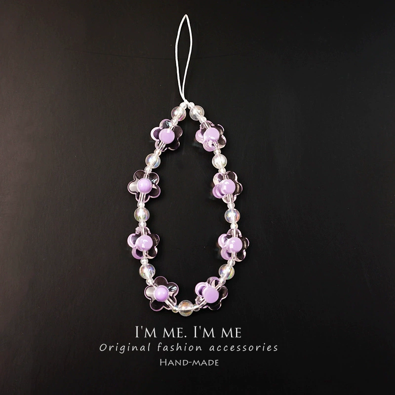 Бусин bracelet цветок, телефон, короткий модный ремешок, нескользящая подвеска