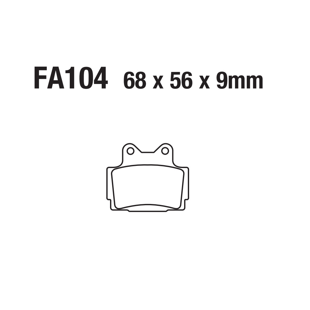 Paña de freno de motocicleta Paña de freno de freno de goma Piel de freno FA104 TRZ FZR TZR 125 250 400