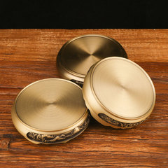 Brass Base Round Chinese Retro Home Interior Incense Burner Base Ornament