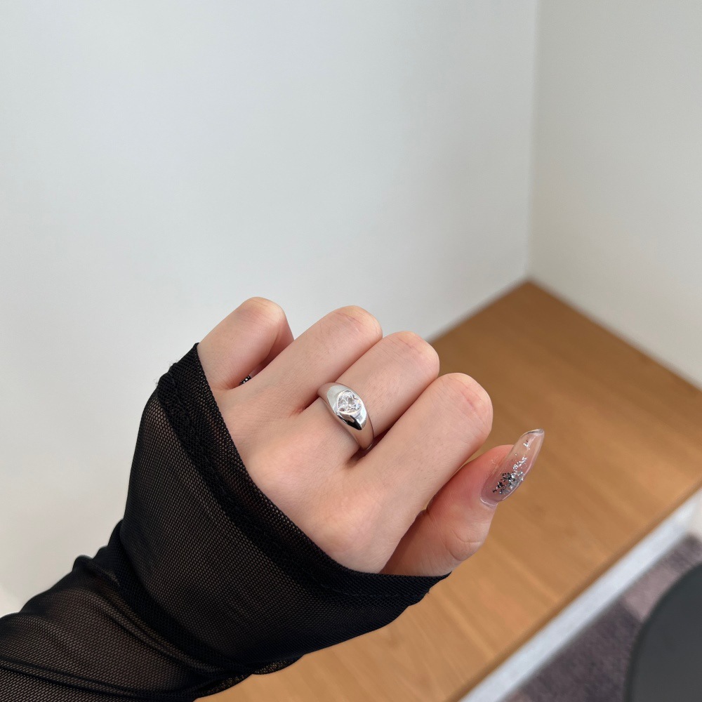 2g Weight Zircon Inlay Material Rings Classification 5, 9 Ring Size Holiday, Daily Occasion 925 Sterling Silver Material Geometric Pattern 2025 Spring and Summer Season Women's Gender Elegant, Simple Style Style 925 Sterling Silver Zircon Geometric Rings 925 Sterling Silver Rings 29