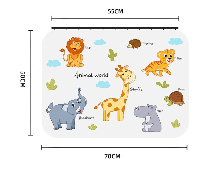 Car Sunshade Curtain, Track-Type Car Window Curtain, Cartoon Car Side Window Sun Protection and Heat Insulation Magnetic Suction Children's Sunshade Curtain