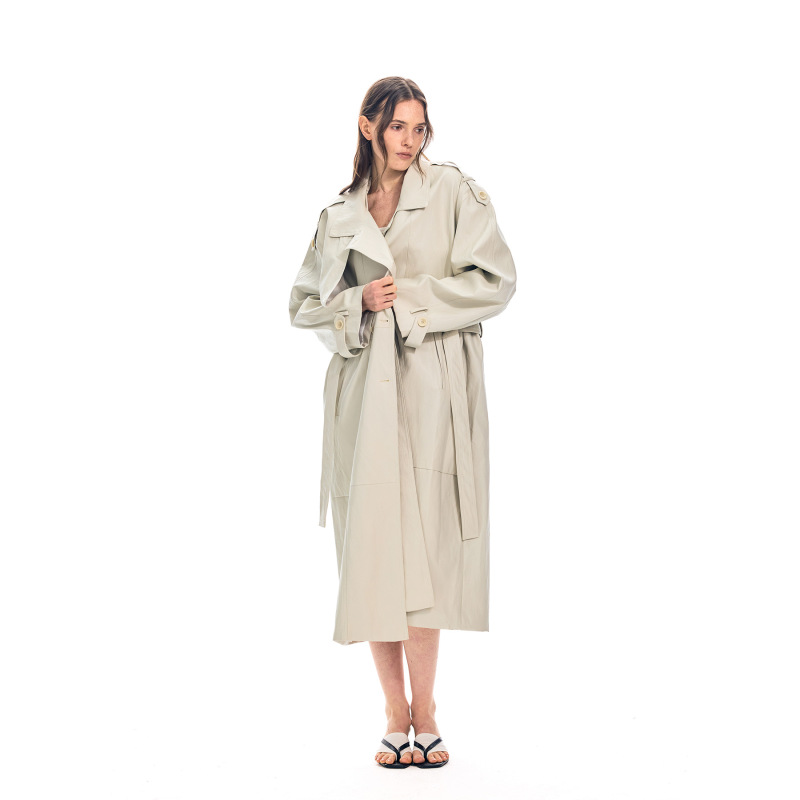 2026 Retro Pu Leather High-End Trench Coat for Women, Long Style, New Spring and Autumn Fashion, Loose-Fitting, Elegant Coat for Women 2026 Retro Pu Leather High-End Trench Coat for Women, Long Style, New Spring and Autumn Fashion, Loose-Fitting, Elegant Coat for Women