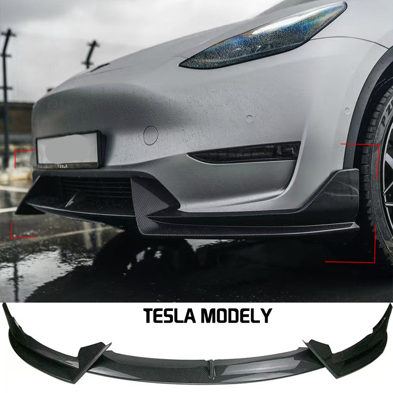 Suitable for Tesla MODEL Y 19-25 TESLA front shovel front lip AD punch-free front wind knife