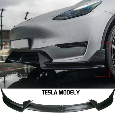 Suitable for Tesla MODEL Y 19-25 TESLA front shovel front lip AD punch-free front wind knife
