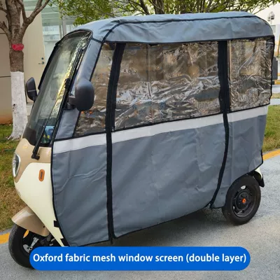 Elektromobil üçün ön şüşə çətiri (günlük) and Canopy, Windproof, Sunproof, and - oxford-cloth-with-mesh-window-double-layer-grey