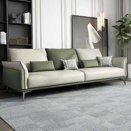 意式极简布艺沙发小户型沙发客厅组合北欧简约现代免洗科技布沙发