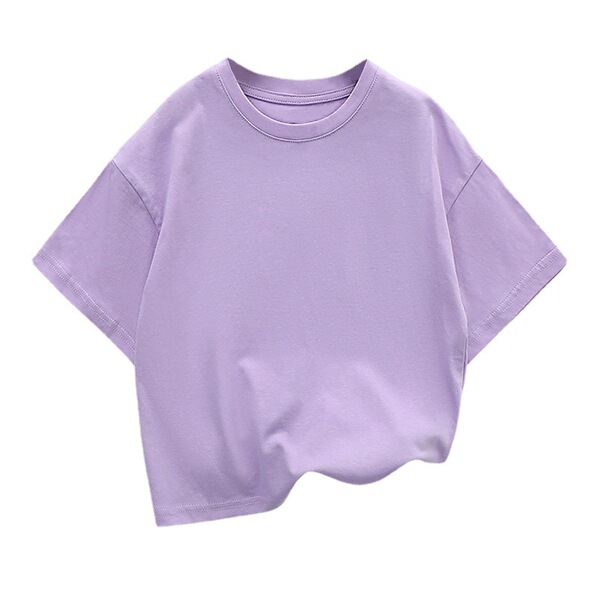 Summer children's design solid color short sleeve T-shirt for boys