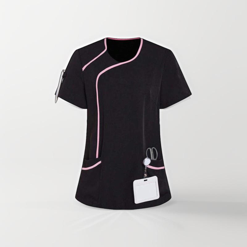 Guangzhou Summer New Women's Clothing Short-Sleeved Tops Women's Slim Fashion Medical Uniforms Work Clothes Guangzhou Summer New Women's Clothing Short-Sleeved Tops Women's Slim Fashion Medical Uniforms Work Clothes