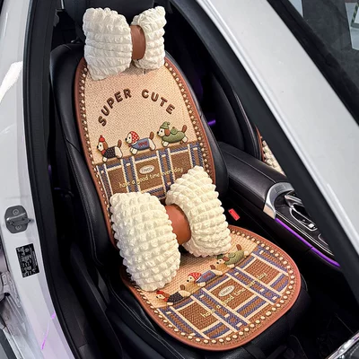 Seat cushion, seat cover — Cushion, Universal for All Seasons, High-End - three-dachshunds-five-seater-single-cab-deluxe-edition