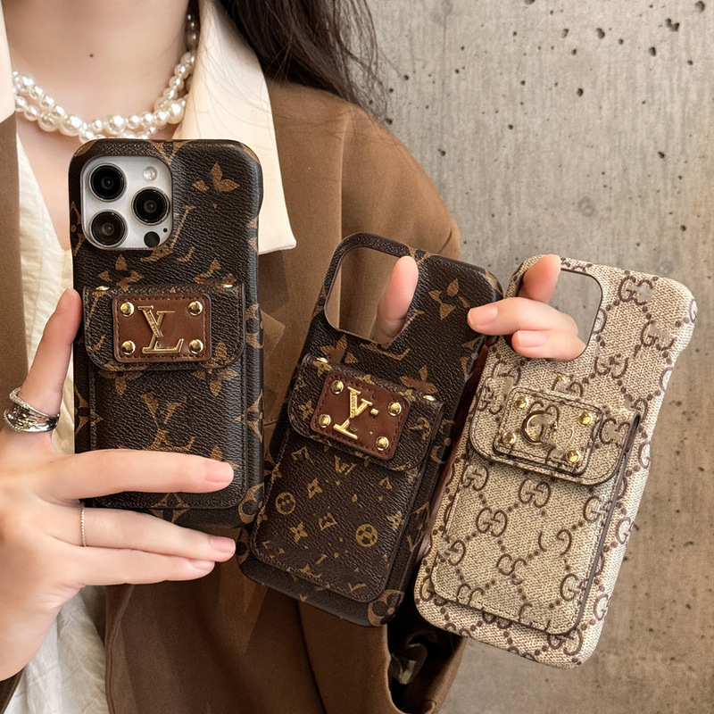 Leather Buckle Protective Case Suitable for Iphone17Promax Card Holder Trendy Brand Apple 16 Mobile Phone Case Accessible Luxury Style Leather Buckle Protective Case Suitable for Iphone17Promax Card Holder Trendy Brand Apple 16 Mobile Phone Case Accessible Luxury Style