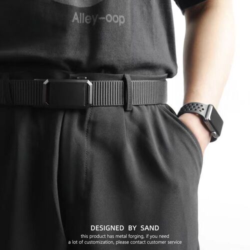 Tactical belt men's student automatic buckle versatile canvas nylon belt casual overalls belt wholesale dropshipping