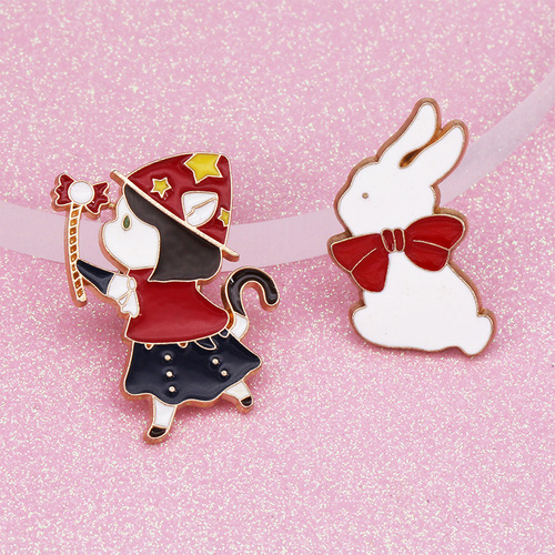 Fashion brooch female ins fashion student cute cartoon accessories pin badge clothes trinkets metal brooch buckle