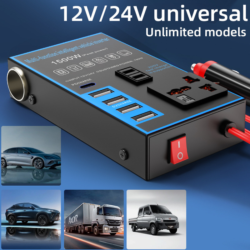 12V 24V a 220V inversor multifuncional para automóviles y camiones convertidor de alta potencia cargador universal image 2