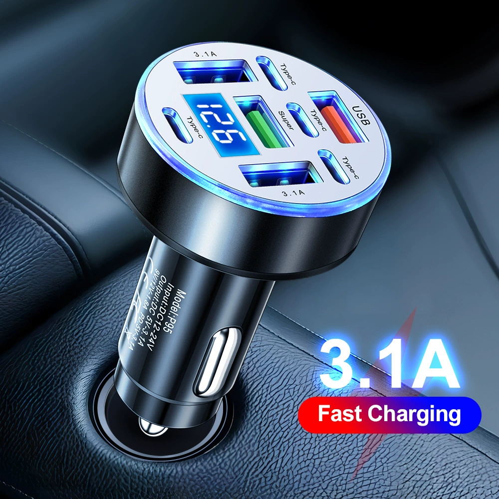 Автомобильное зарядное устройство 4USB 4PD Автомобильное зарядное устройство поддерживает быструю зарядку