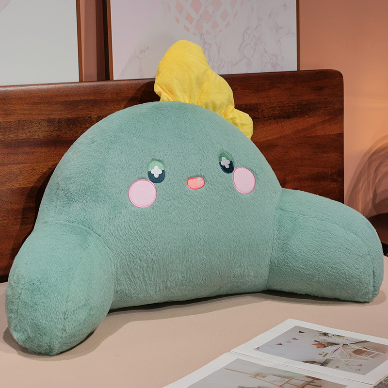 Cama de dibujos animados de cabello de conejo bolsas de respaldo de cintura cojín de respaldo de gran dormitorio de estudiantes para leer libros embarazadas almohada de protección de cintura de otoño